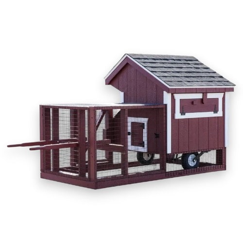 Small_Portable_Chicken_Coop_on_Wheels_in_red_and_white_back_view