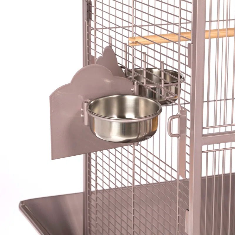 Hester 49'' Steel Flat Top Floor Bird Cage with Wheels - Quill & Roost