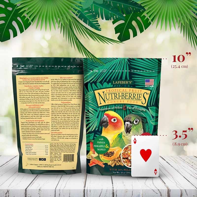 Lafeber Tropical Fruit Nutri-Berries Conure Food - 10 oz - Quill & Roost