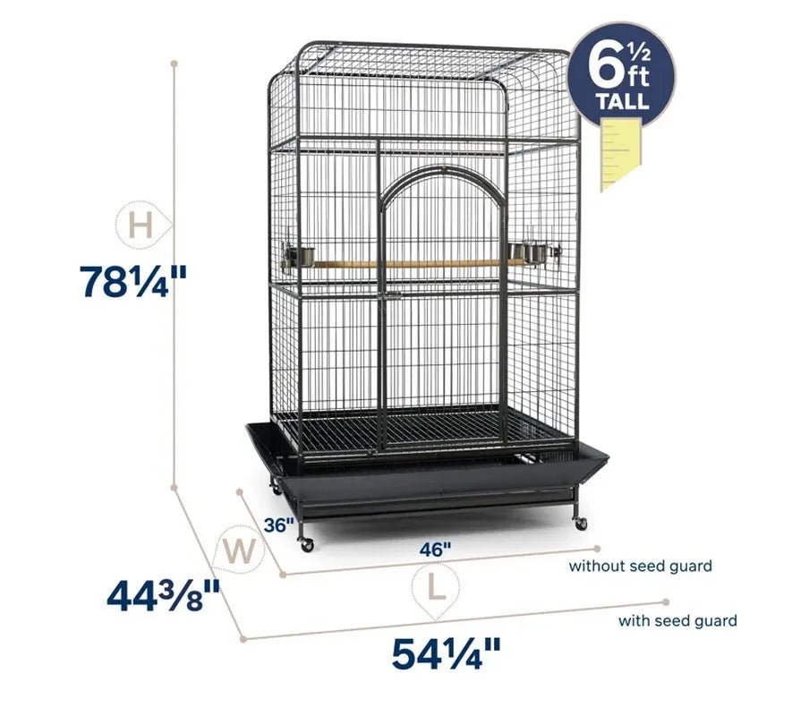 Prevue Empire Large Bird Cage with Flat Top, 46"x36"x78.2" - Quill & Roost