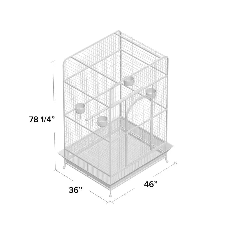 Prevue Empire Large Bird Cage with Flat Top, 46"x36"x78.2" - Quill & Roost
