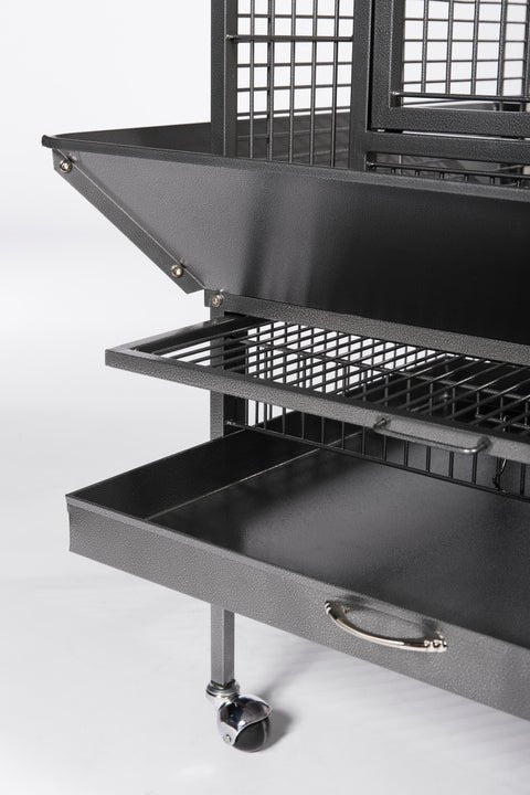 Prevue Medium Dome Top Bird Cage in Chalk White or Black, 24’’Lx22’’Wx59 1/2''H - Quill & Roost