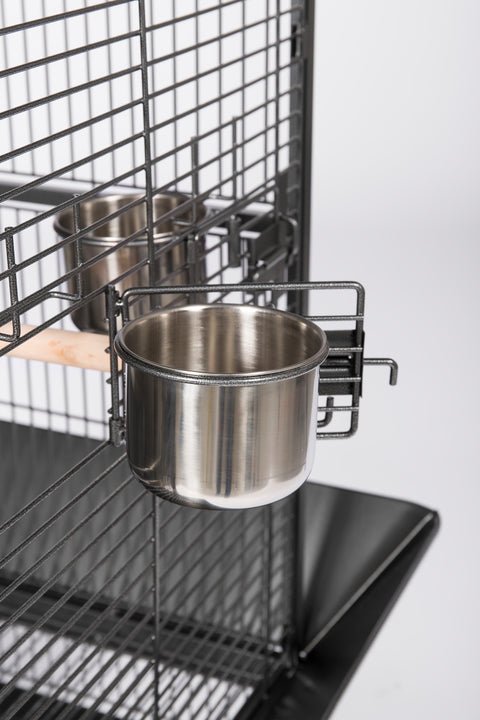 Prevue Medium Dome Top Bird Cage in Chalk White or Black, 24’’Lx22’’Wx59 1/2''H - Quill & Roost