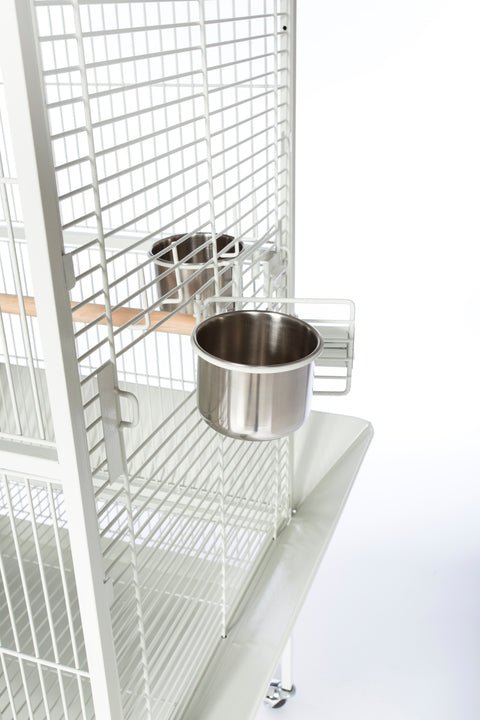 Prevue Medium Dome Top Bird Cage in Chalk White or Black, 24’’Lx22’’Wx59 1/2''H - Quill & Roost