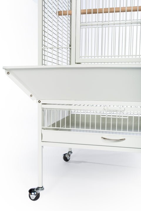 Prevue Medium Dome Top Bird Cage in Chalk White or Black, 24’’Lx22’’Wx59 1/2''H - Quill & Roost