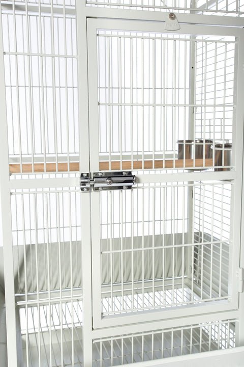 Prevue Medium Dome Top Bird Cage in Chalk White or Black, 24’’Lx22’’Wx59 1/2''H - Quill & Roost