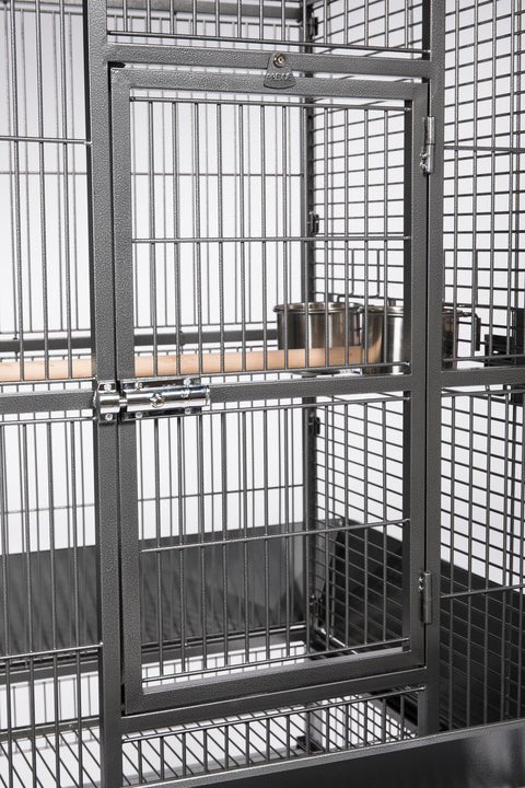 Prevue Medium Dome Top Bird Cage in Chalk White or Black, 24’’Lx22’’Wx59 1/2''H - Quill & Roost