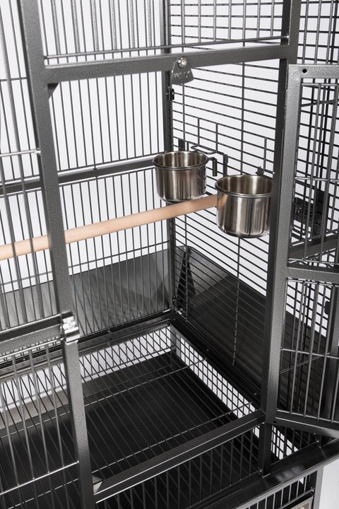 Prevue Medium Dome Top Bird Cage in Chalk White or Black, 24’’Lx22’’Wx59 1/2''H - Quill & Roost