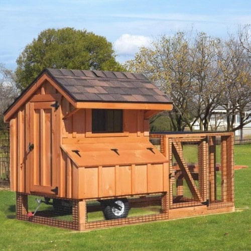 small_movable_chicken_coop_in_brown_stain_front_view