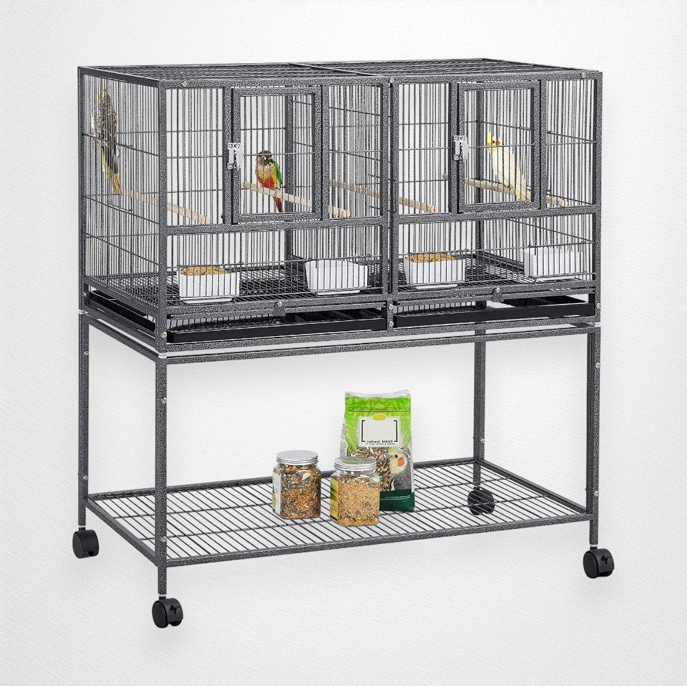 41.5" Stackable Divided Bird Cage with Stand - Quill & Roost