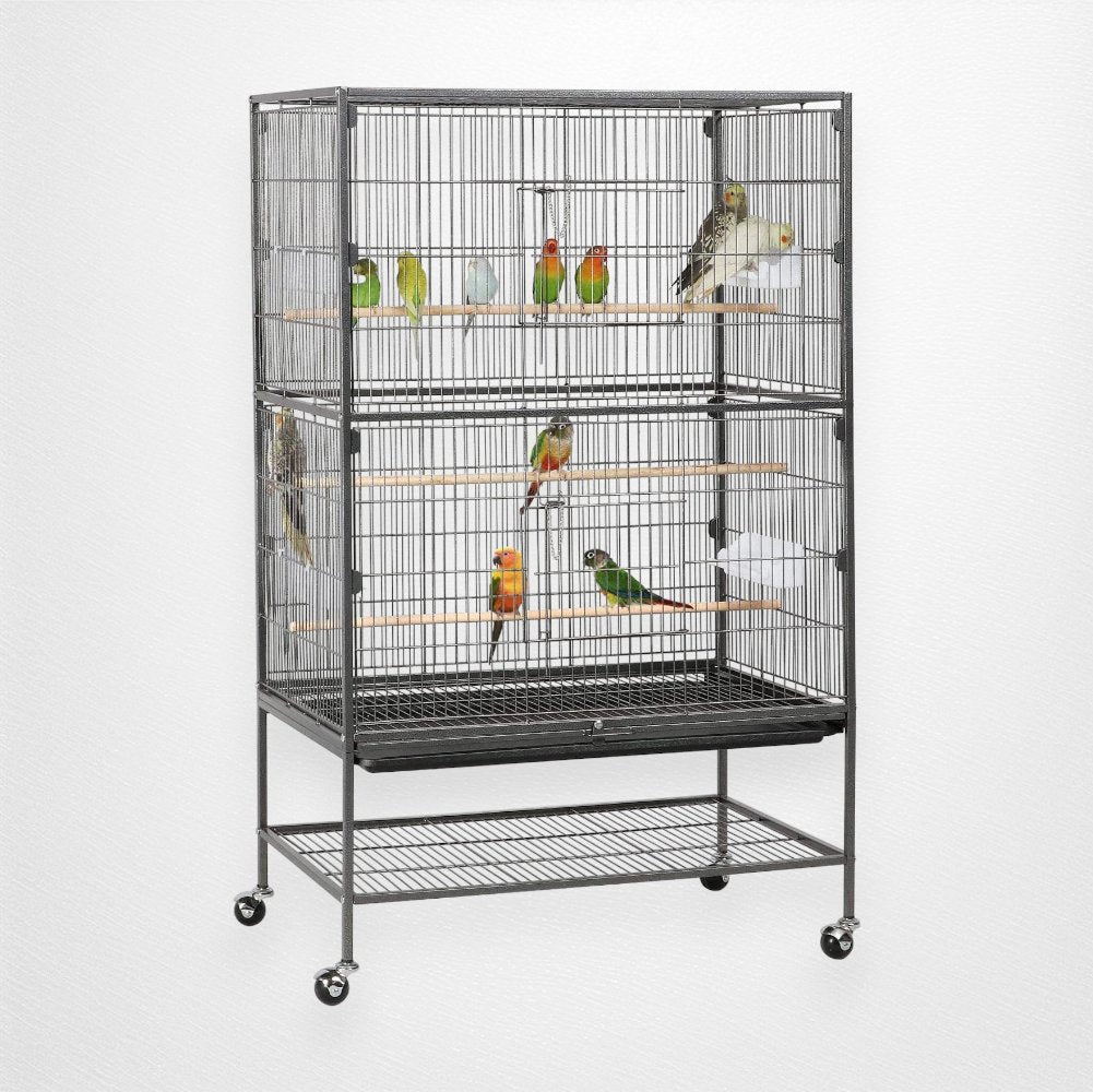 52-Inch Wrought Steel King Bird Cage - Quill & Roost
