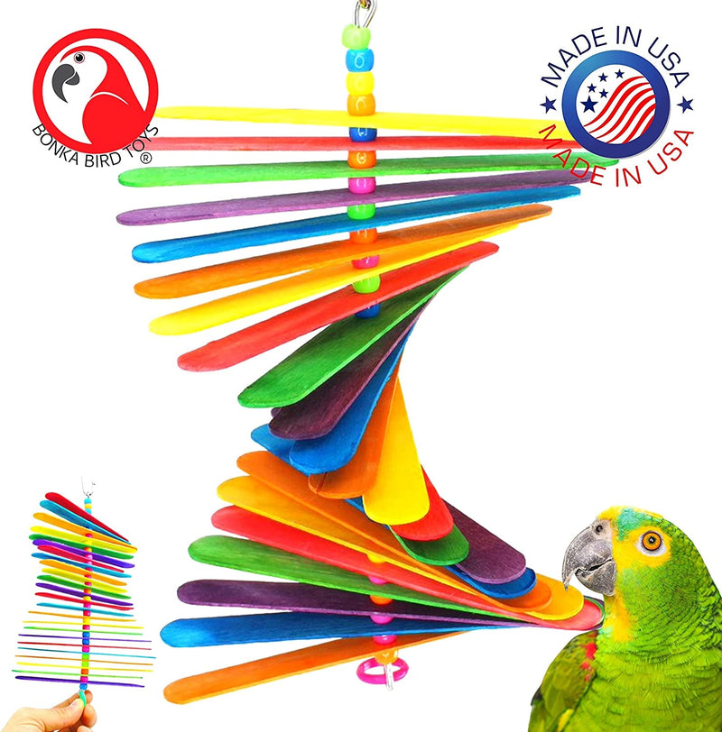 867 Big Stick Colorful Wood Chew Beak Toy for Parrots - Quill & Roost