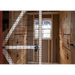 Double Chicken Coop with double run feed room view with open interior coop door-A828CD