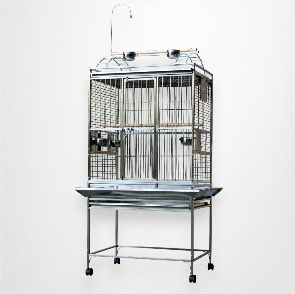 A & E Cage Co - Stainless Steel PlayTop Cage, 32"x23"x66" – Quill & Roost