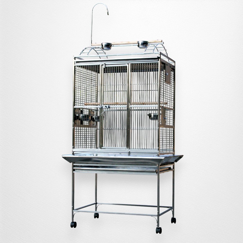 A & E Cage Co - Stainless Steel PlayTop Cage, 32"x23"x66" - Quill & Roost