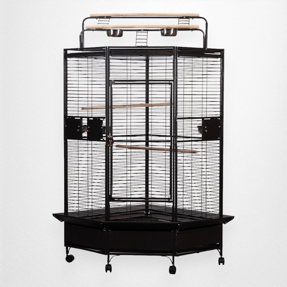 A & E Large Corner Cage - 33''x33''x72'' - Quill & Roost