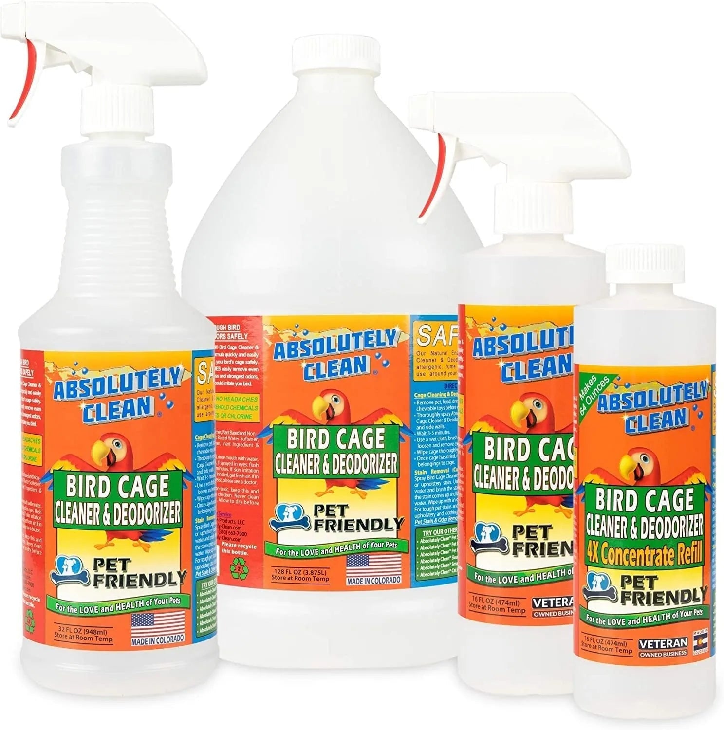 Amazing Bird Cage Cleaner and Deodorizer - Just Spray/Wipe - Safely ...