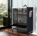 Universal Bird Cage Cover, Waterproof & Washable Night Cover for Cages, Light Eliminator Parrot (Black) - Quill & Roost