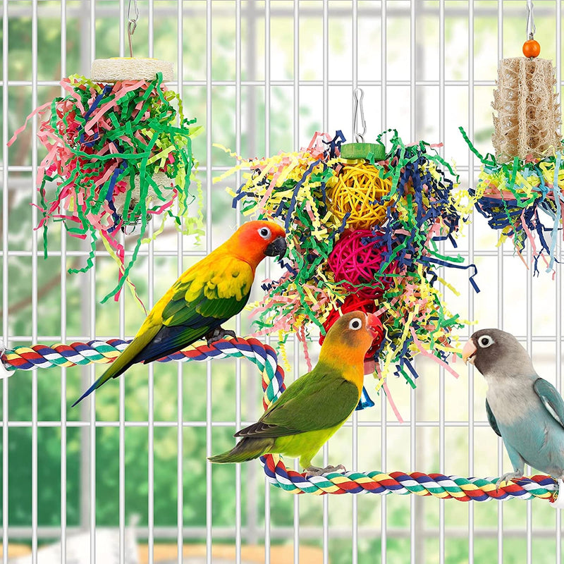 Bird Shredding Foraging Toys (Without Rope Perch) - Quill & Roost