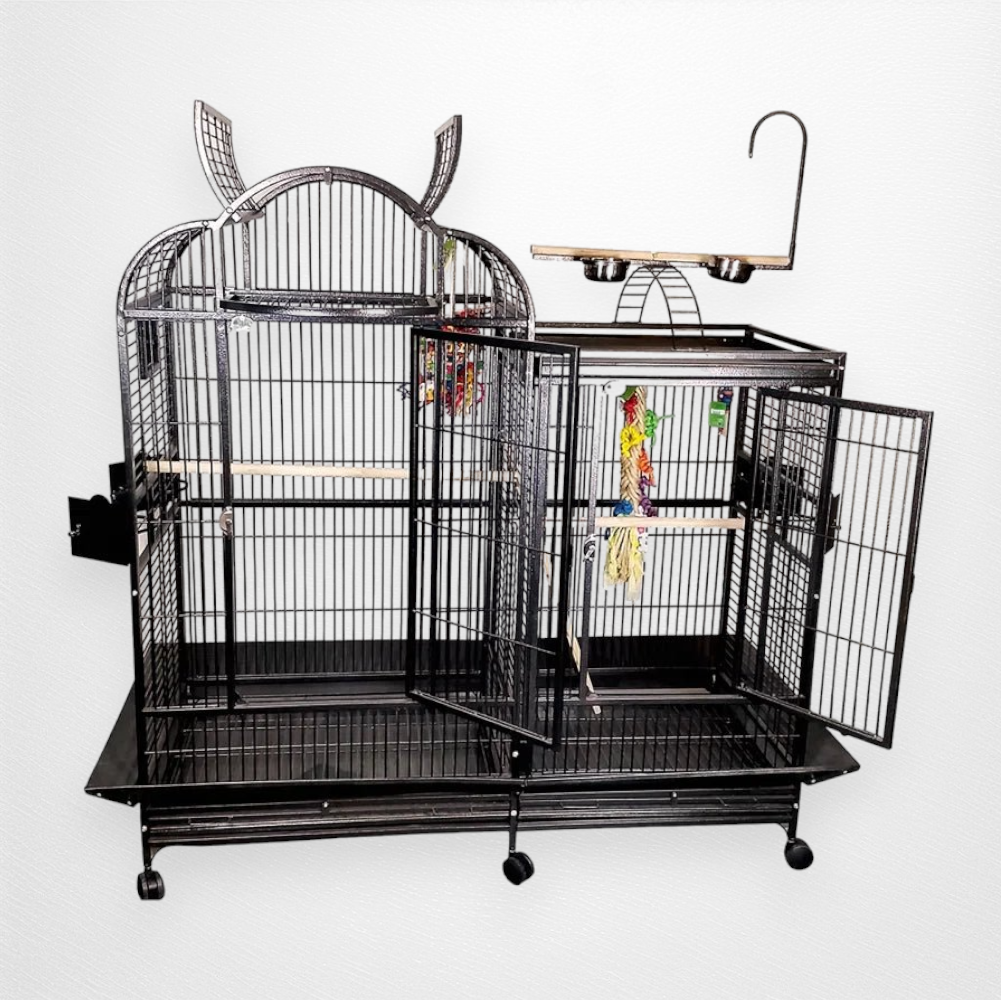 A & E Cage Co - Split Level House Bird Cage with Divider