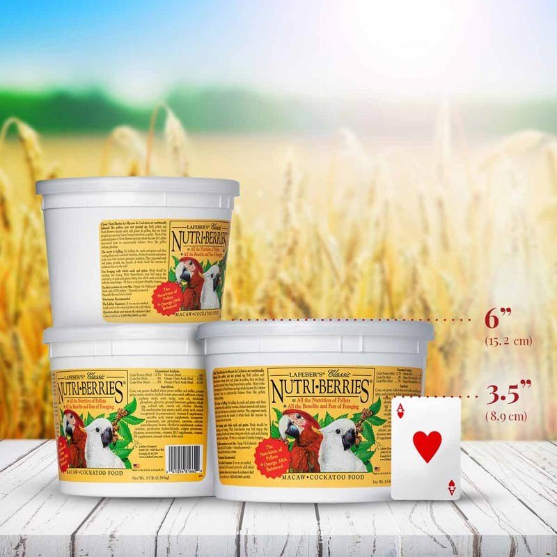 Lafeber Classic Nutri-Berries Macaw & Cockatoo Food - 3.5 lb Bucket - Quill & Roost