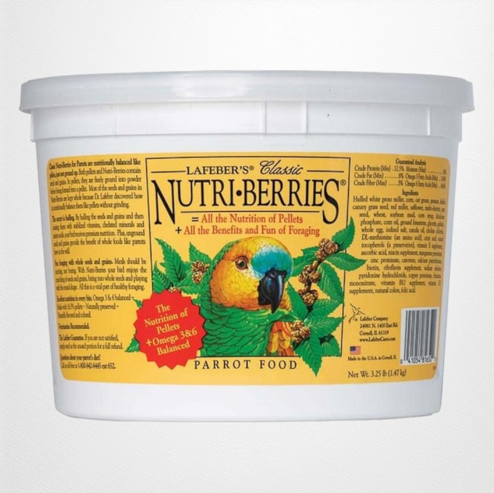 Lafeber Classic Nutri-Berries Parrot Food - 3.25 lb Bucket - Quill & Roost