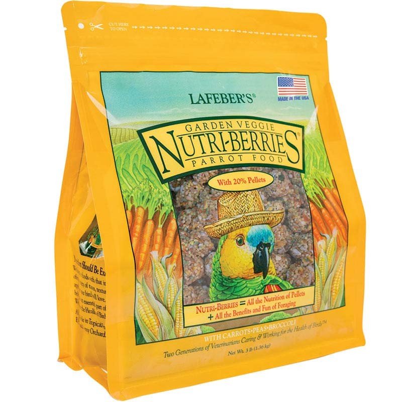 Lafeber Garden Veggie Nutri-Berries Parrot Food - 3 lbs - Quill & Roost