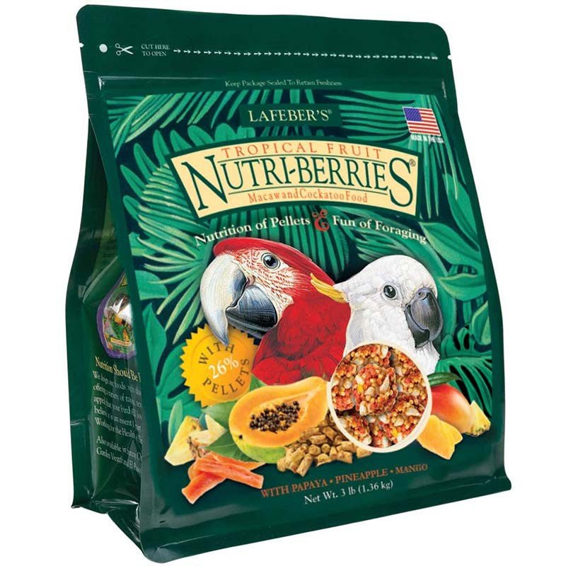 Lafeber Tropical Fruit Nutri-Berries Macaw & Cockatoo Food - 3 lbs - Quill & Roost