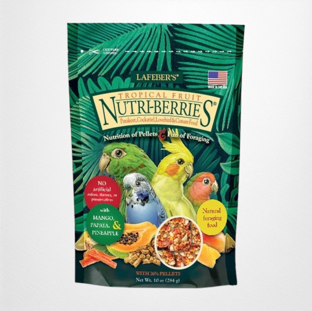 Lafeber Tropical Fruit Nutri-Berries Parakeet, Cockatiel & Conure Food - 10 oz - Quill & Roost