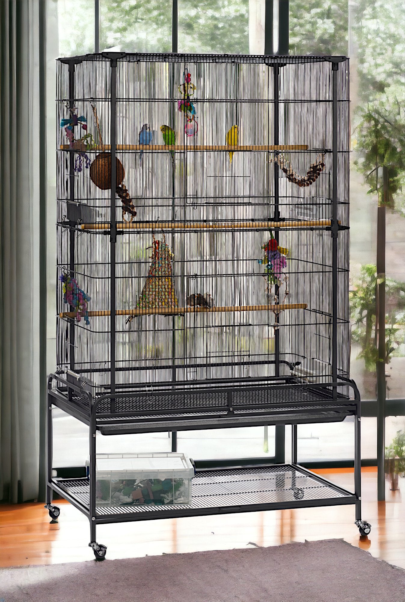 Prevue Convertible Playtop Flight Bird Cage, 37”x23”x63” — Quill & Roost