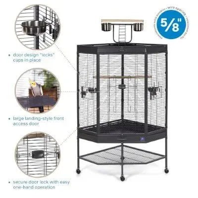 Prevue Corner Bird Cage with Play Top — Quill & Roost