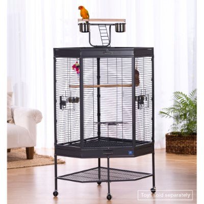 Prevue Corner Bird Cage with Playtop - Quill & Roost