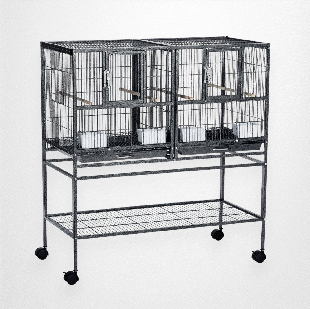 Prevue Hampton Deluxe Divided Bird Cage System w/ Stand - Quill & Roost