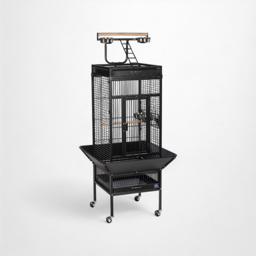 Prevue Play Top Bird Cage, 18"x18"x57" - Quill & Roost