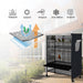 Universal Bird Cage Cover, Waterproof & Washable Night Cover for Cages, Light Eliminator Parrot (Black) - Quill & Roost