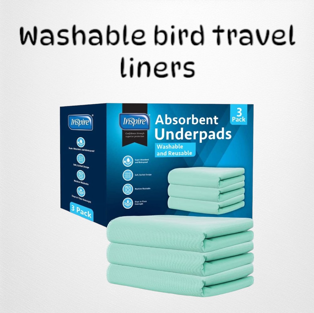 Washable and Reusable Bird Travel Liners 3 Pack - Quill & Roost